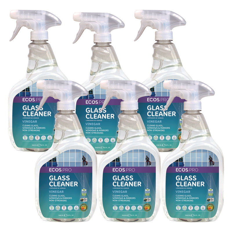 ECOS® PRO Glass Cleaner, Vinegar Scent, 32 oz Spray Bottle, 6/Carton (EOPPL93006CT) Case of 6