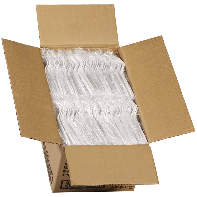 Pactiv Evergreen Fieldware Cutlery, Individually Wrapped, Fork, White, 1,000/Carton (PCTFKFWCH) Case of 1000