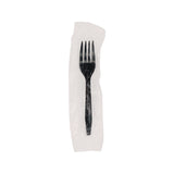Pactiv Evergreen Meadoware Cutlery, Individually Wrapped, Fork, Black, 1,000/Carton (PCTMKFE) Case of 1000