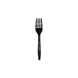 Pactiv Evergreen Meadoware Cutlery, Individually Wrapped, Fork, Black, 1,000/Carton (PCTMKFE) Case of 1000