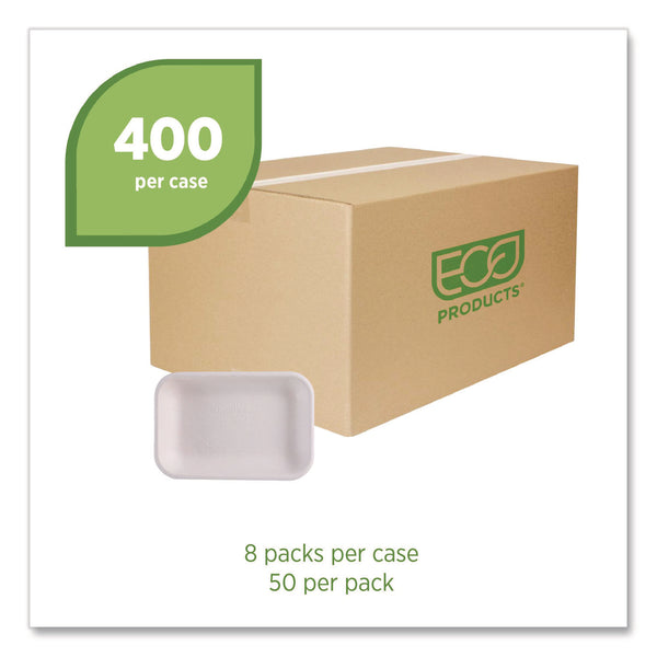 Eco-Products® WorldView Vanguard Rectangular Container, 12 oz, 7 x 4.75 x 1, Sugarcane Fiber, White, 400/Carton (ECOEPSCRC12NFA) Case of 400