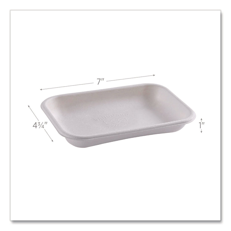 Eco-Products® WorldView Vanguard Rectangular Container, 12 oz, 7 x 4.75 x 1, Sugarcane Fiber, White, 400/Carton (ECOEPSCRC12NFA) Case of 400