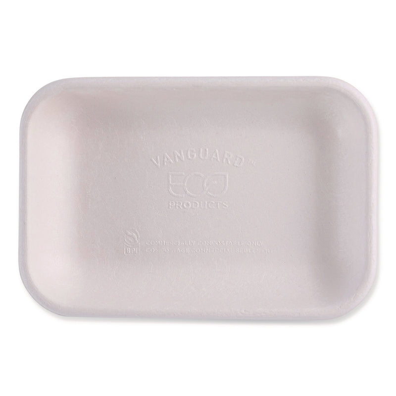 Eco-Products® WorldView Vanguard Rectangular Container, 12 oz, 7 x 4.75 x 1, Sugarcane Fiber, White, 400/Carton (ECOEPSCRC12NFA) Case of 400