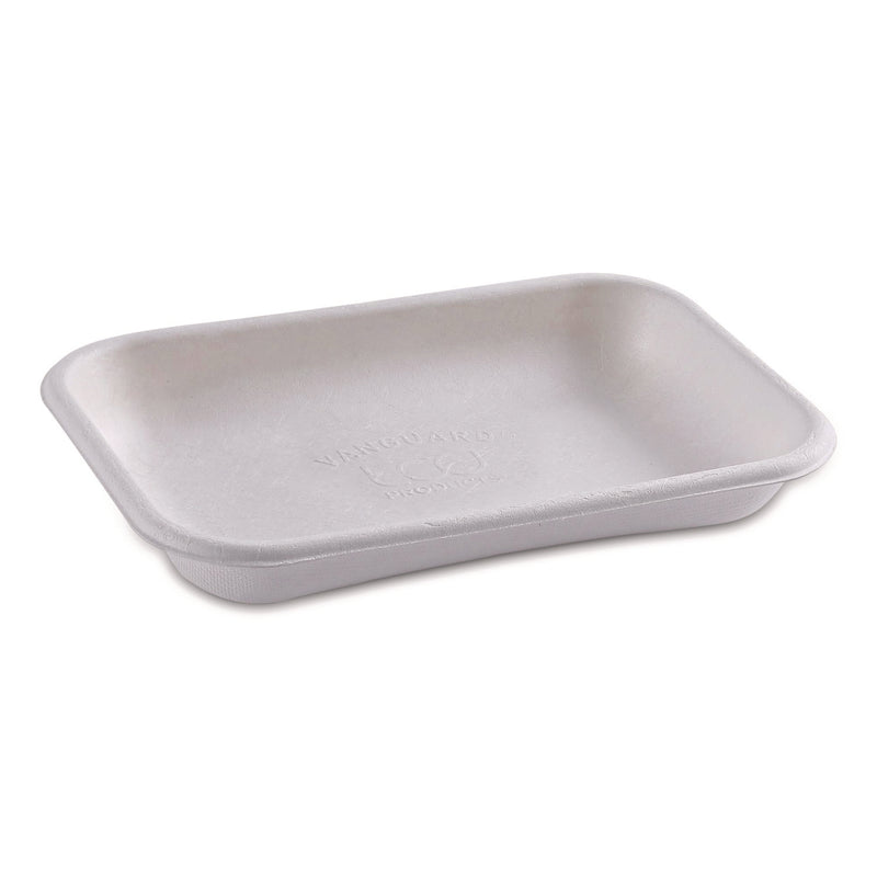 Eco-Products® WorldView Vanguard Rectangular Container, 12 oz, 7 x 4.75 x 1, Sugarcane Fiber, White, 400/Carton (ECOEPSCRC12NFA) Case of 400