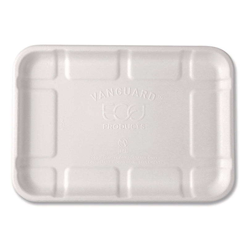 Eco-Products® Meat and Produce Food Trays, 8.5 x 6.2 x 0.5, White, Sugarcane Fiber, 400/Carton (ECOEPMP2SNFA) Case of 400
