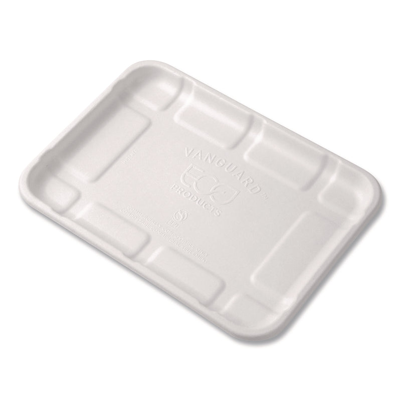 Eco-Products® Meat and Produce Food Trays, 8.5 x 6.2 x 0.5, White, Sugarcane Fiber, 400/Carton (ECOEPMP2SNFA) Case of 400