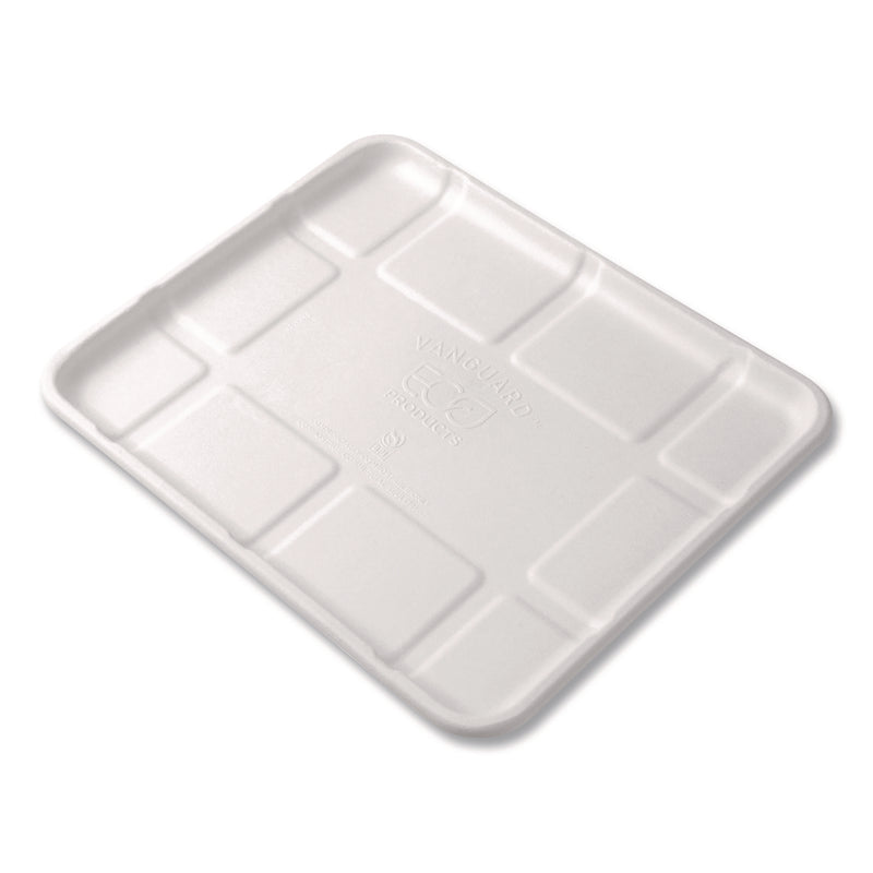 Eco-Products® Meat and Produce Food Trays, 10.52 x 8.5 x 0.5, White, Sugarcane Fiber, 300/Carton (ECOEPMP8SNFA) Case of 300