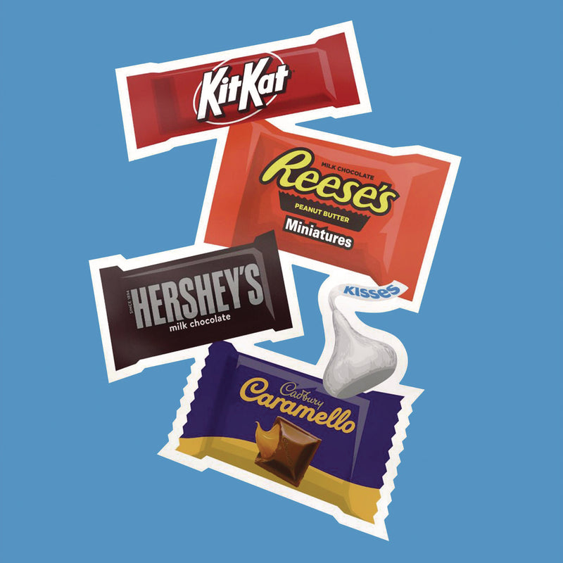 Hershey®'s Assorted Minis Value Pack, Assorted Chocolates, 63.4 oz Bag, 230 Pieces (GRR22002450) Each