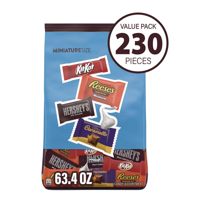 Hershey®'s Assorted Minis Value Pack, Assorted Chocolates, 63.4 oz Bag, 230 Pieces (GRR22002450) Each