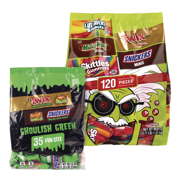 MARS Mixed Chocolate and Gummies Variety, Halloween Bundle, 2 Bags, 155 Pieces (GRR60004105) Each