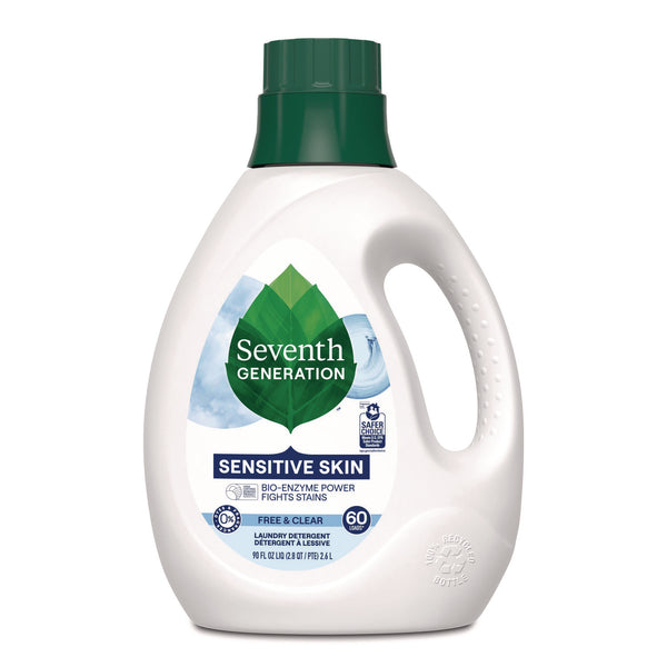 Seventh Generation® Natural Liquid Laundry Detergent, Sensitive Skin Free and Clear, 90 oz Bottle, 4/Carton (SEV68748039) Case of 4