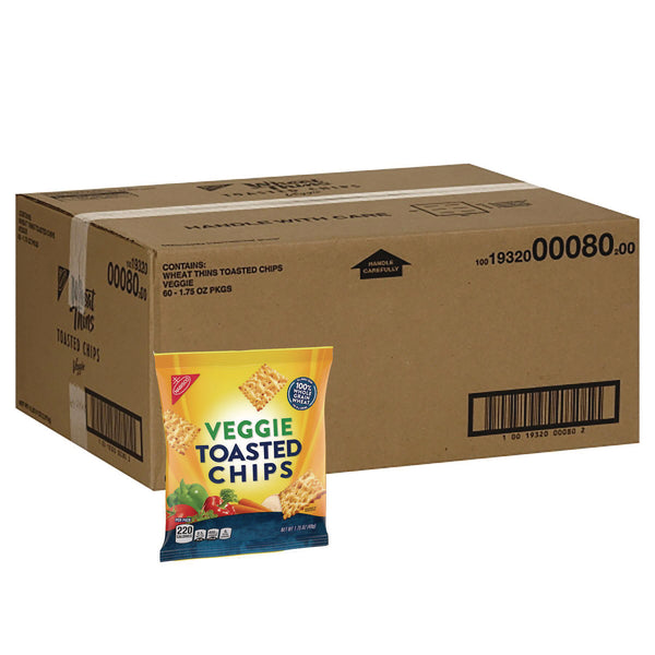 Wheat Thins Toasted Veggie Chips, 1.75 oz Bag, 60/Carton (CDB00080) Case of 60