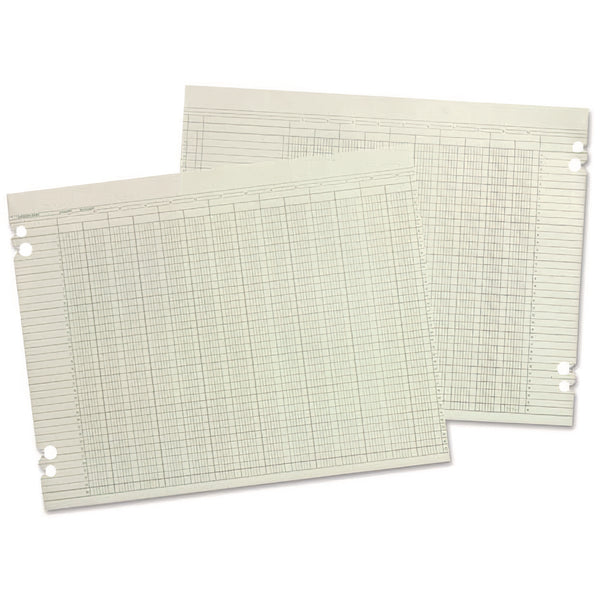 Wilson Jones Accounting Sheets, Six Column, 9-1/4 x 11-7/8, 100 Loose Sheets/Pack, Green (WLJG106) Pack of 100