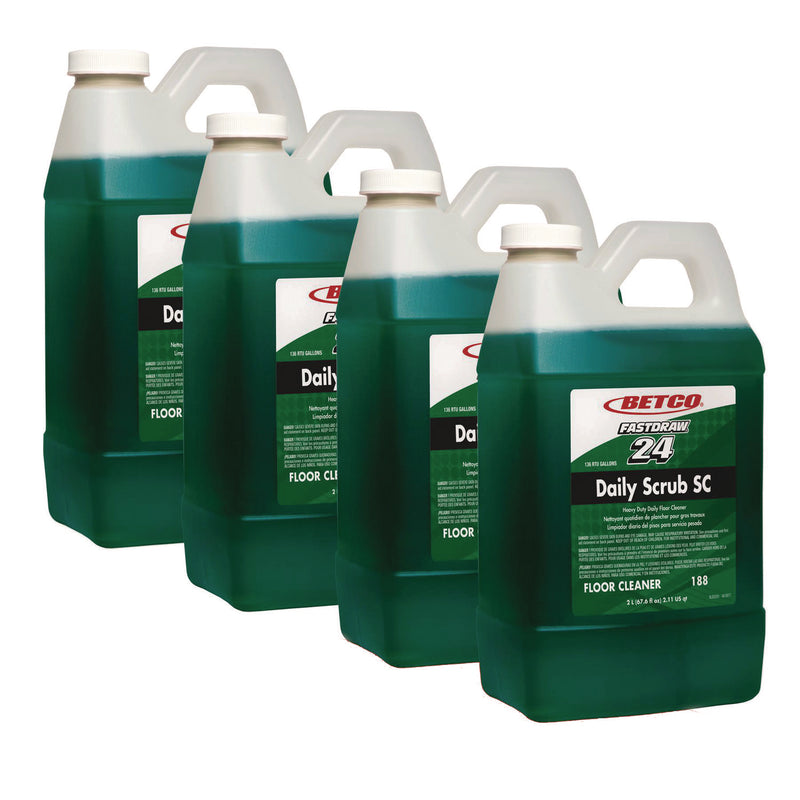 Betco® Daily Scrub SC Floor Cleaner, Characteristic Scent, 2 L Bottle, 4/Carton (BET1884700) Case of 4