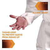 KleenGuard™ A50 Breathable Splash and Particle Protection Overalls, White, X-Large, 25/Carton (KCC51927) Case of 25