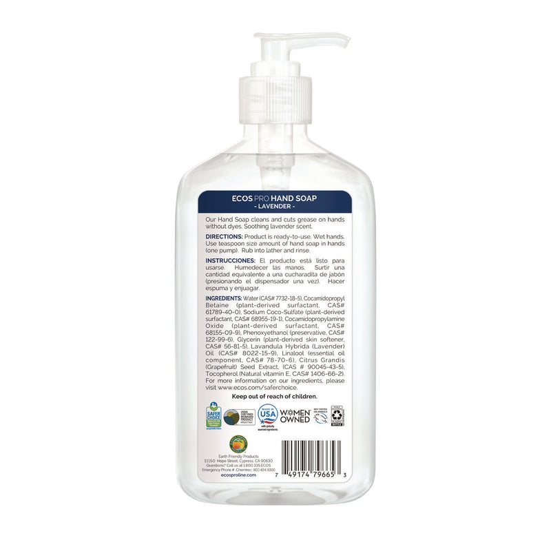 ECOS® PRO Liquid Hand Soap, Lavender, 17 oz, 6/Carton (EOPPL96656CT) Case of 6