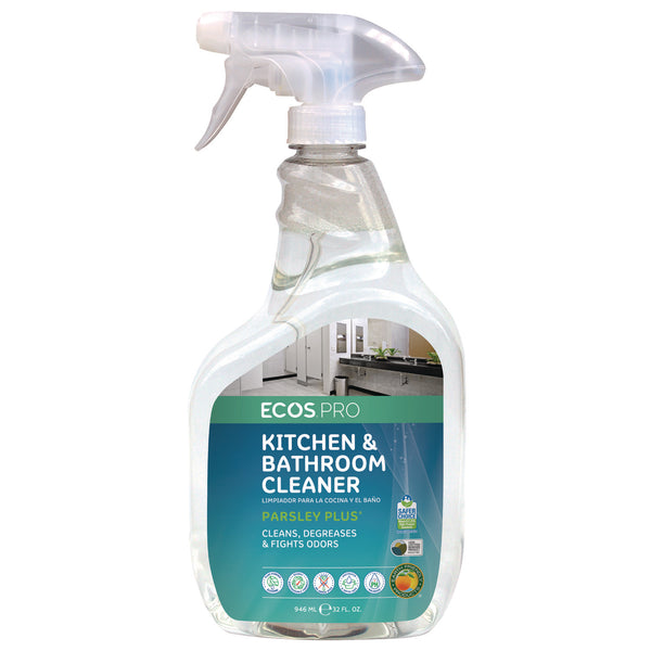 ECOS® PRO Parsley Plus All-Purpose Kitchen and Bathroom Cleaner, Parsely Scent, 32 oz Spray Bottle, 6/Carton (EOPPL97466CT) Case of 6