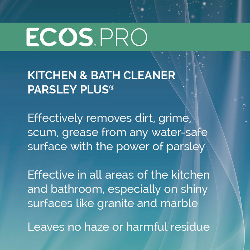 ECOS® PRO Parsley Plus All-Purpose Kitchen and Bathroom Cleaner, Parsely Scent, 32 oz Spray Bottle, 6/Carton (EOPPL97466CT) Case of 6