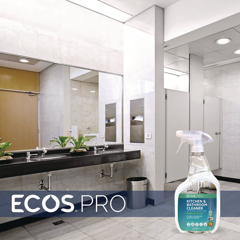 ECOS® PRO Parsley Plus All-Purpose Kitchen and Bathroom Cleaner, Parsely Scent, 32 oz Spray Bottle, 6/Carton (EOPPL97466CT) Case of 6