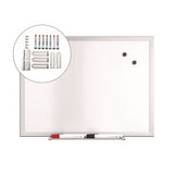 TRU RED™ Magnetic Steel Dry Erase Board, 18" x 24", White Surface, Gray/Natural Aluminum Frame (TUDTR61168) Each