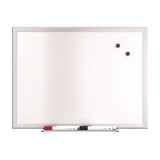 TRU RED™ Magnetic Steel Dry Erase Board, 18" x 24", White Surface, Gray/Natural Aluminum Frame (TUDTR61168) Each