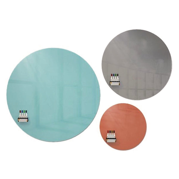 Ghent Coda Low Profile Circular Magnetic Glassboard, 36 x 36, Smoke Surface (GHECDAGM36SK) Each