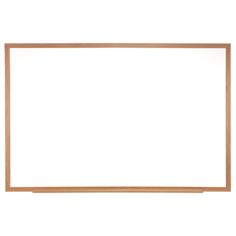 Ghent M1 Porcelain Magnetic Whiteboard, 87.94" x 48.5", White Surface, Natural Wood Frame (GHEM1W474) Each