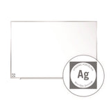 Ghent Hygienic Porcelain Magnetic Whiteboard with Aluminum Frame, 87.91" x 48.5", White Surface, Satin Aluminum Frame (GHEM4474) Each