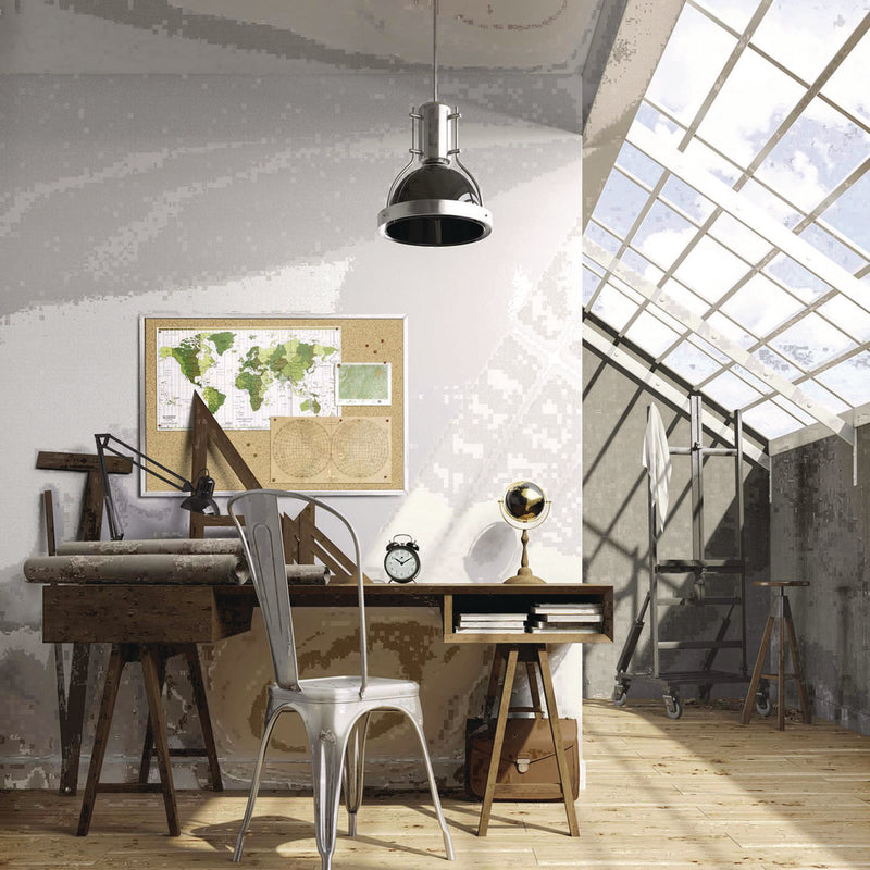 Ghent Natural Cork Bulletin Board with Aluminum Frame, 87.91" x 48.5", Tan Surface, Satin Aluminum Frame (GHEAK47) Each