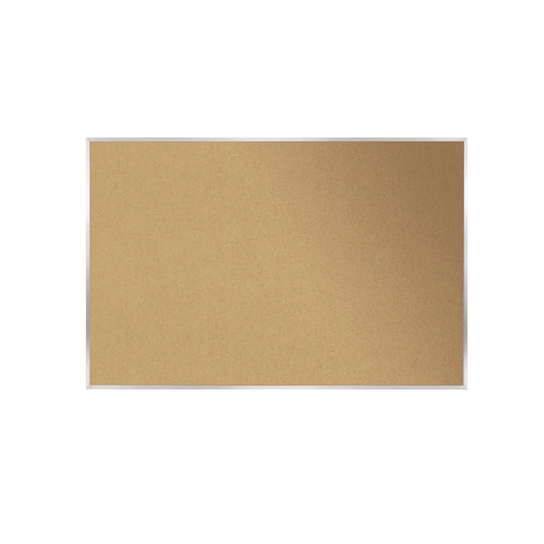 Ghent Natural Cork Bulletin Board with Aluminum Frame, 87.91" x 48.5", Tan Surface, Satin Aluminum Frame (GHEAK47) Each