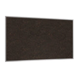 Ghent Natural Cork Bulletin Board with Aluminum Frame, 87.91" x 48.5", Chocolate Surface, Satin Aluminum Frame (GHEAKCH47) Each