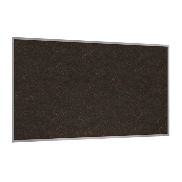 Ghent Natural Cork Bulletin Board with Aluminum Frame, 87.91" x 48.5", Chocolate Surface, Satin Aluminum Frame (GHEAKCH47) Each