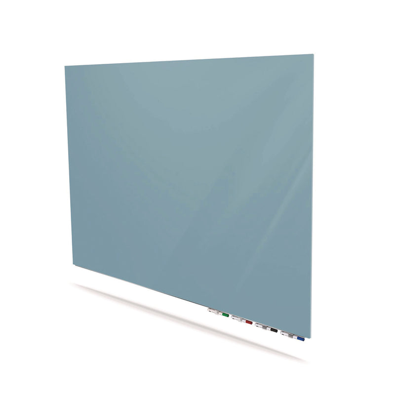 Ghent Aria Low-Profile Frameless Magnetic Glassboard, 36" x 24", Denim Blue Surface (GHEARIASM23DM) Each