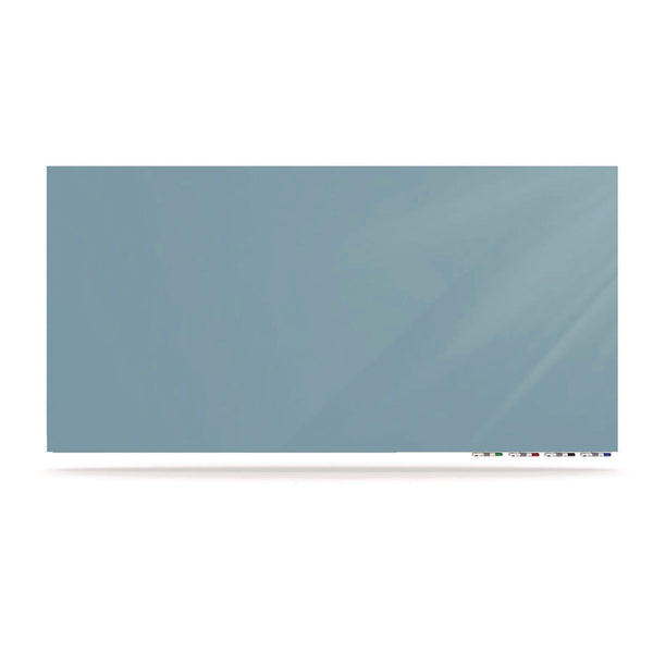 Ghent Aria Low-Profile Frameless Magnetic Glassboard, 36" x 24", Denim Blue Surface (GHEARIASM23DM) Each