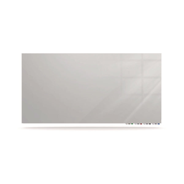 Ghent Aria Low-Profile Frameless Magnetic Glassboard, 36" x 24", Gray Surface (GHEARIASM23GY) Each