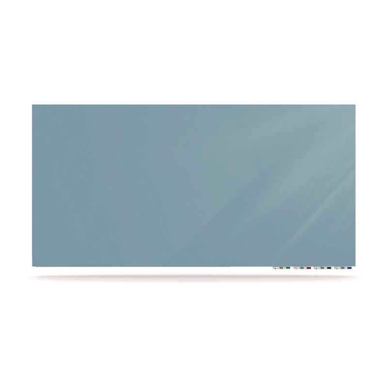 Ghent Aria Low-Profile Frameless Magnetic Glassboard, 60" x 36", Denim Blue Surface (GHEARIASM35DM) Each