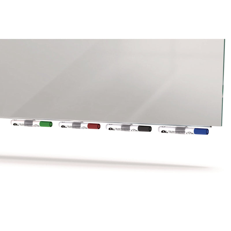 Ghent Aria Low-Profile Frameless Magnetic Glassboard, 60" x 36", Gray Surface (GHEARIASM35GY) Each