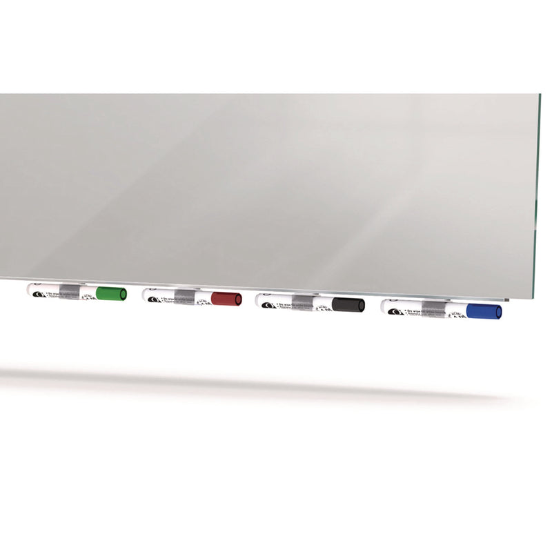 Ghent Aria Low-Profile Frameless Magnetic Glassboard, 72" x 48", Gray Surface (GHEARIASM46GY) Each