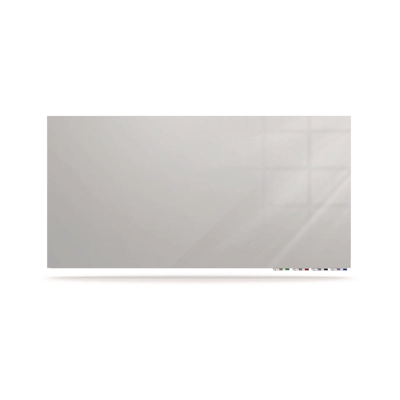 Ghent Aria Low-Profile Frameless Magnetic Glassboard, 72" x 48", Gray Surface (GHEARIASM46GY) Each