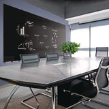 Ghent Aria Low-Profile Frameless Magnetic Glassboard, 96" x 48", Black Surface (GHEARIASM48BK) Each