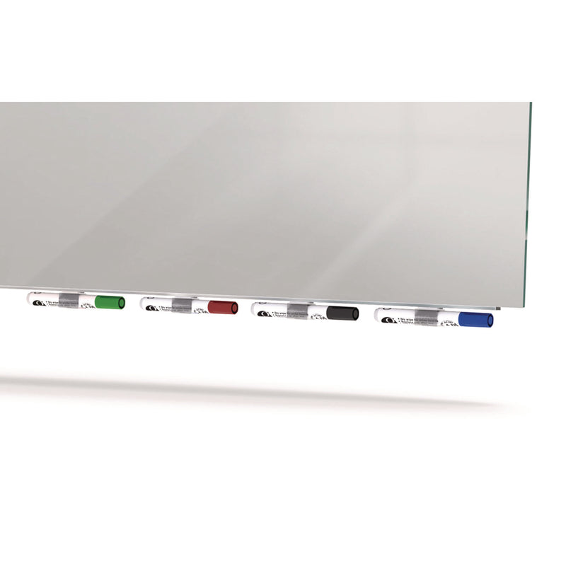 Ghent Aria Low-Profile Frameless Magnetic Glassboard, 96" x 48", Gray Surface (GHEARIASM48GY) Each