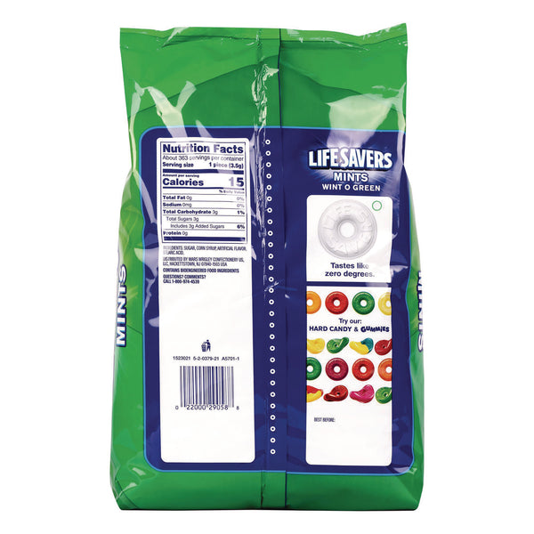 Lifesavers® Hard Candy Mints, Party Size, Wint-O-Green, Individually Wrapped, 44.93 oz Bag (GRR22000017) Each
