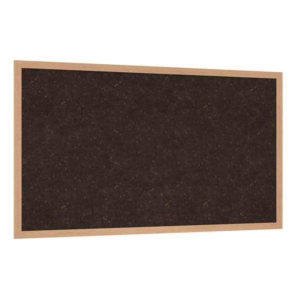 Ghent Natural Cork Bulletin Board with Wood Frame, 87.94" x 48.5", Chocolate Surface, Natural Oak Frame (GHEWKCH47) Each