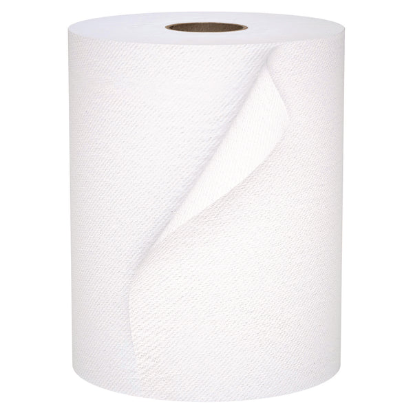 Scott® Universal 100% Recycled Fiber Hard Roll Paper Towels, 1-Ply, 8" x 800 ft, White, 6 Rolls/Carton (KCC56158) Case of 6