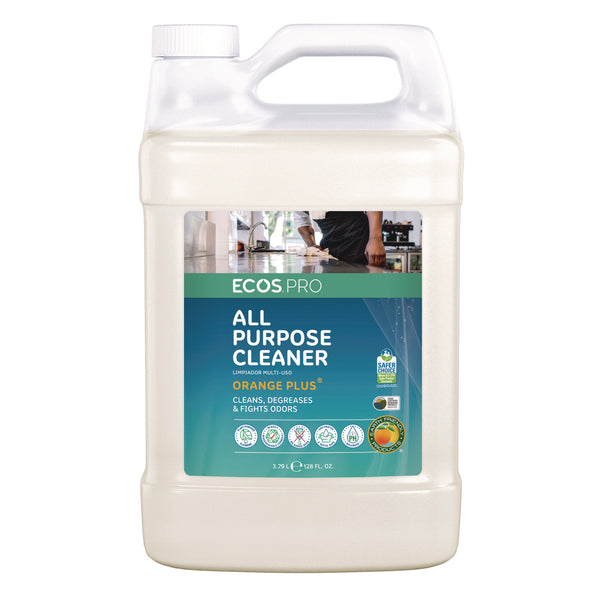 ECOS® PRO Orange Plus All-Purpose Cleaner and Degreaser, Citrus Scent, 1 gal Bottle, 4/Carton (EOPPL970604CT) Case of 4