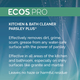 ECOS® PRO Parsley Plus All-Purpose Kitchen and Bathroom Cleaner, Herbal Scent, 1 gal Bottle, 4/Carton (EOPPL974604CT) Case of 4