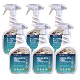 ECOS® PRO Stainless Steel Cleaner and Polish, Free and Clear Scent, 32 oz Spray Bottle, 6/Carton (EOPPL93306CT) Case of 6