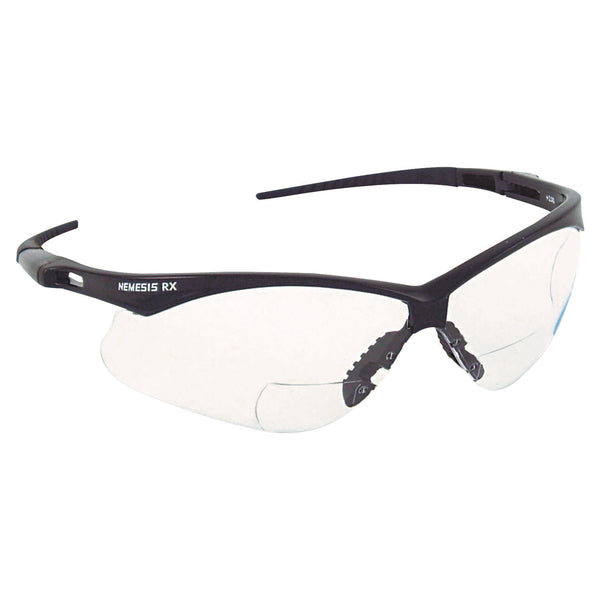 KleenGuard™ V60 Nemesis Rx Reader Safety Glasses, Black Frame, Clear Lens, +1.5 Diopter Strength (ANS28621) Each