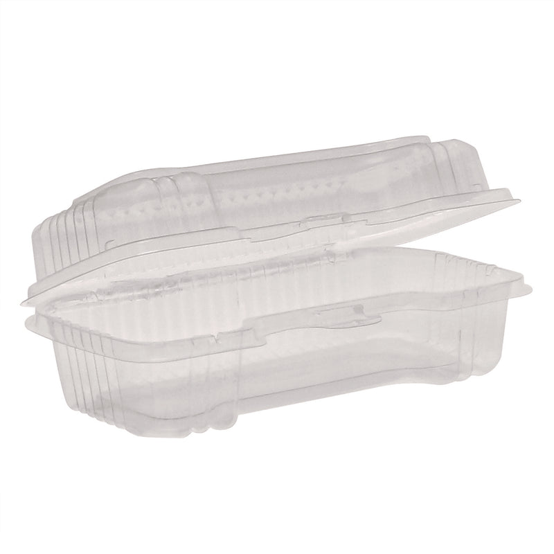 Pactiv Evergreen Hinged Lid Hot Dog Container, 6.5 x 2.25 x 2.75, Clear, Plastic, 250/Carton (PCTYCI810450000) Case of 250