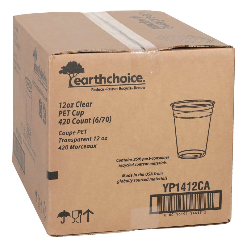 RPET Cold Cup, 12 oz, Plastic, Clear, 420/Carton (PCTYP1412CA) Case of 420